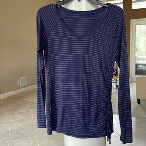 Calia tops, striped, blue and gray